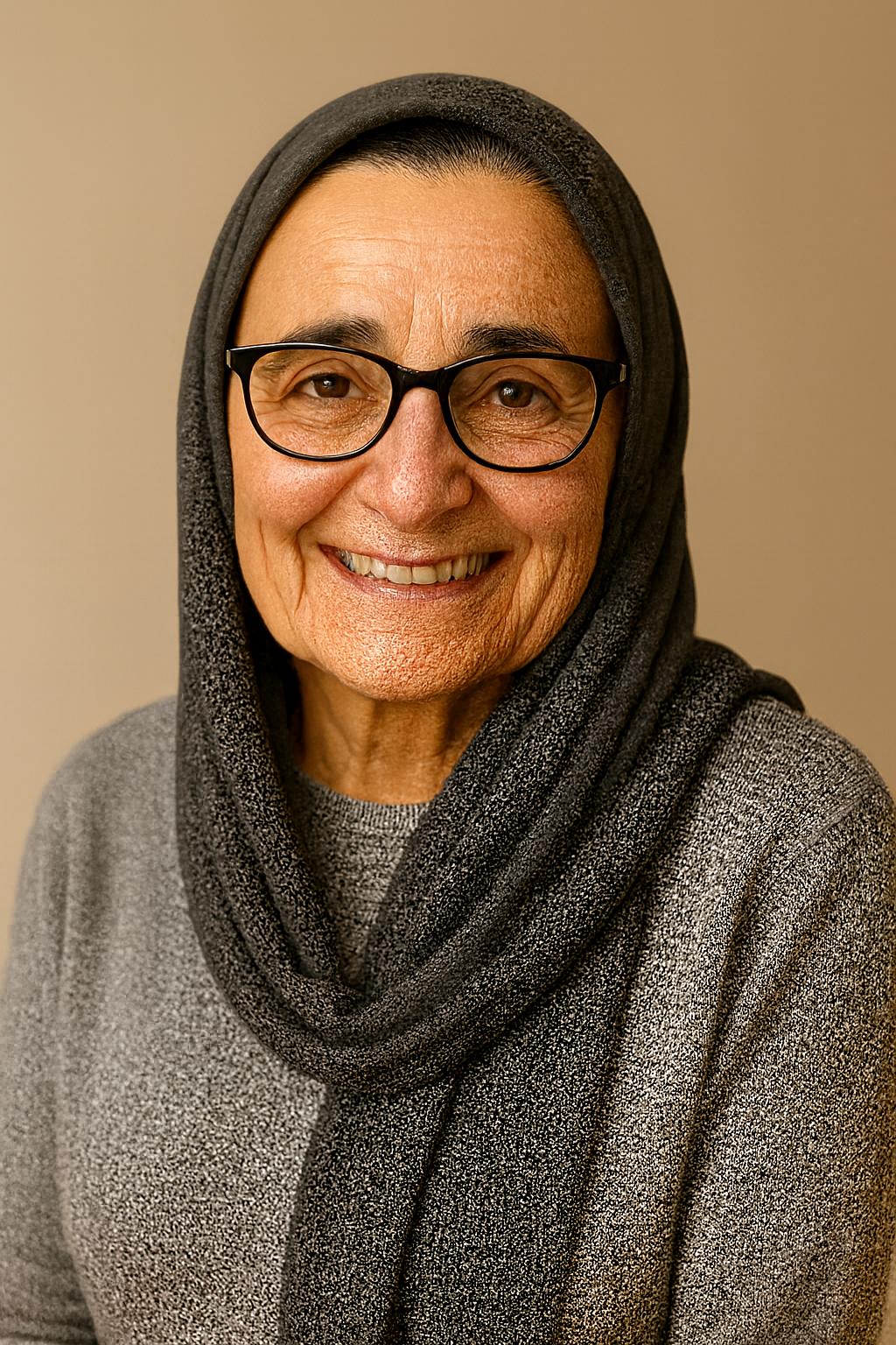 Portrait of Hajra representing Ask Hajra's warmth and dignity